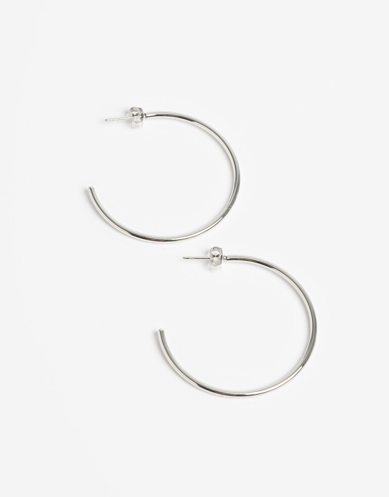 Aros Argollas Metal Argollas De Acero - Plateado