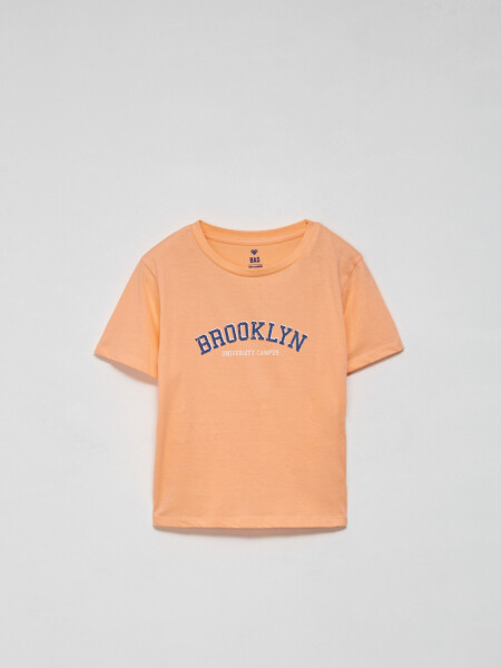 Camiseta manga corta Brooklin - Salmón