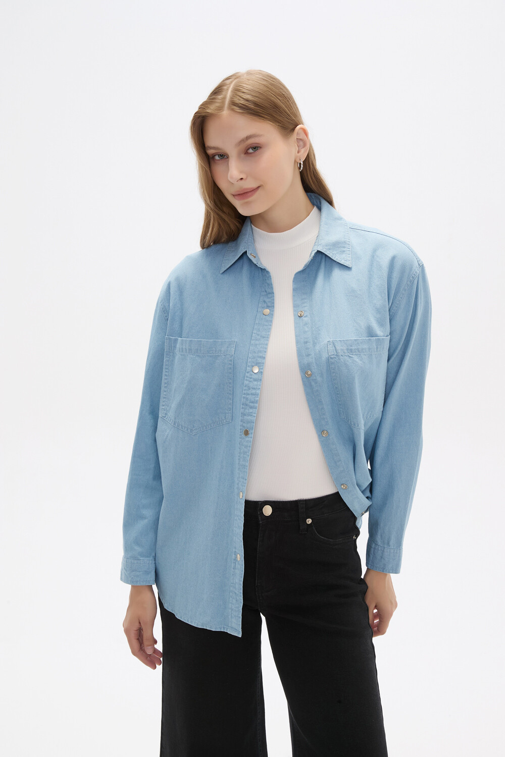 Sobrecamisa Manapouri Celeste Grisaceo