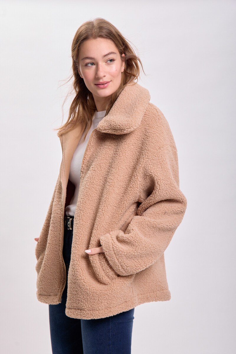 Campera sherpa Beige