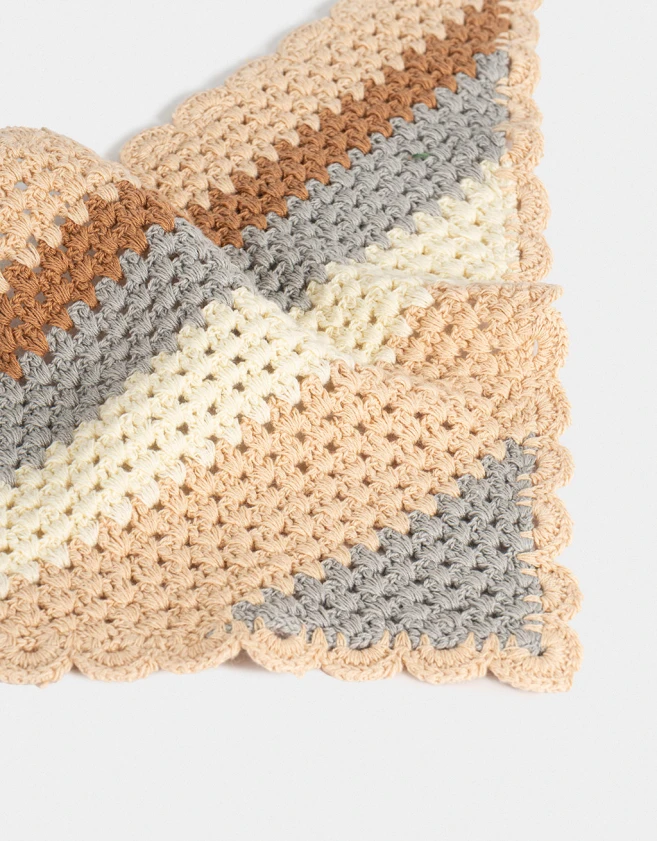 Vinchas Textiles Tejida Vincha Tejido Rayas - Combinacion Tricolor