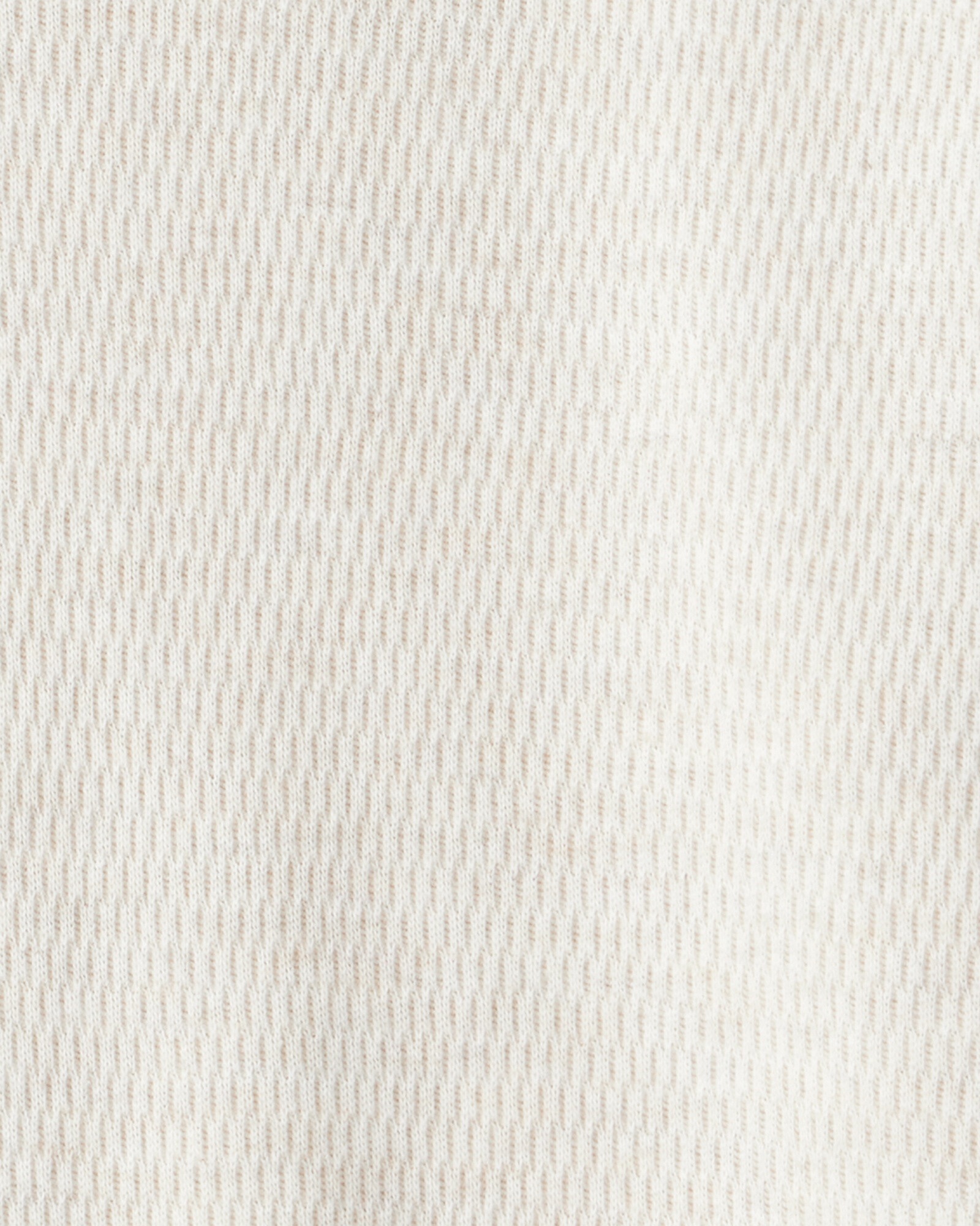 Remera de algodón, cuello redondo, crema Sin color