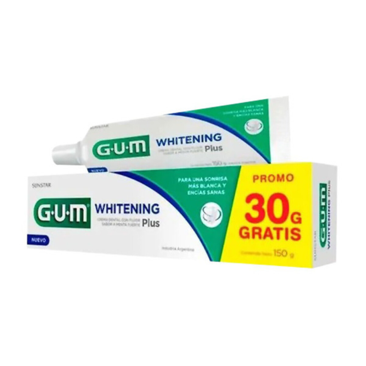 GUM Pasta de Dientes Whitening Plus 150gr – Blanqueamiento y Protección Dental 