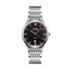 Reloj Skmei 9139BKGD-B analógico en acero plateado con esfera negra y marcadores dorados rosé (caja clásica 38 mm) Plateado
