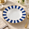 Juego de 6 Platos Hondo de Cerámica Alleanza 25cm Stripe Azul Juego de 6 Platos Hondo de Cerámica Alleanza 25cm Stripe Azul