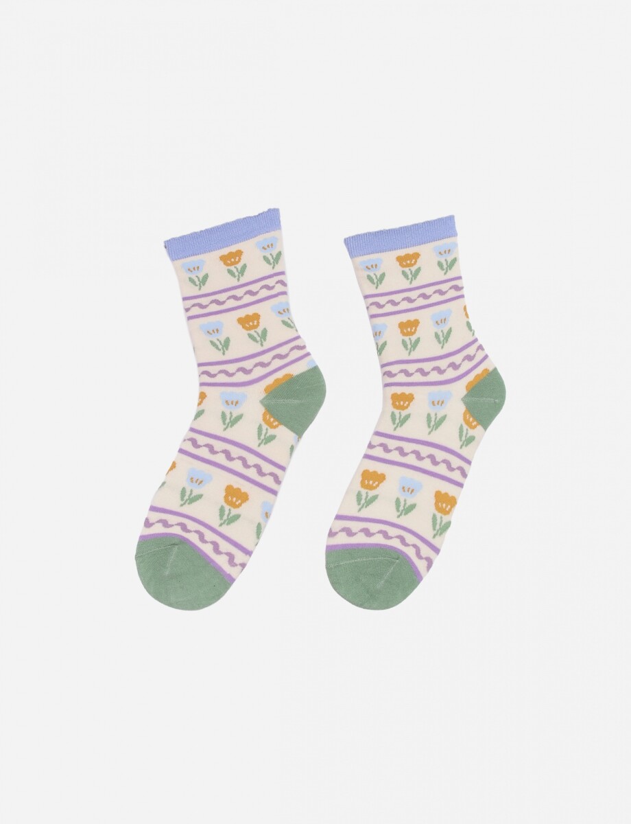 Medias tulipán - multicolor 