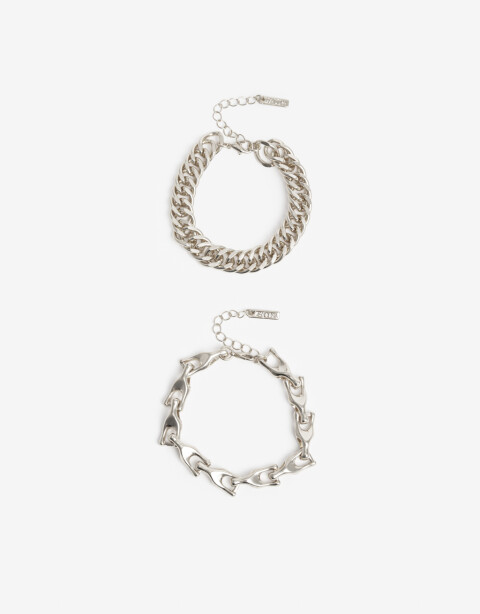 Pulseras Flexibles Sets Metal Set Pulseras Flexibles Metal - Plateado