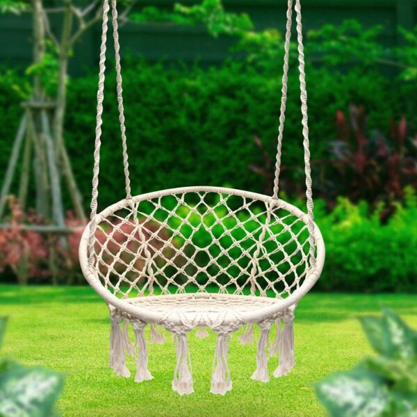 Hamaca Paraguaya Silla Colgante Redonda Interior Exterior Jardin Patio Imback Color Blanco Hamaca Paraguaya Silla Colgante Redonda Interior Exterior Jardin Patio Imback Color Blanco
