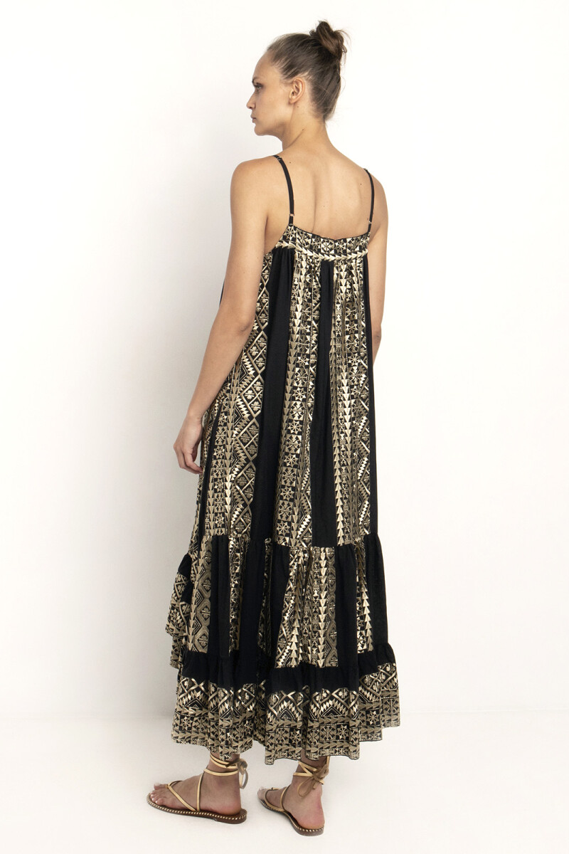 VESTIDO MIDI CLÁSICO Negro