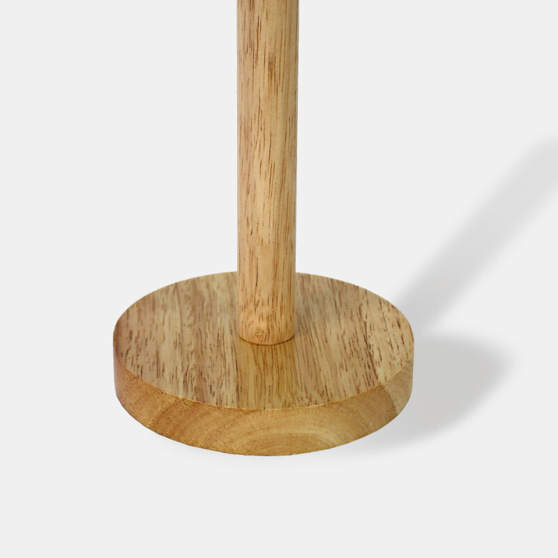 LAMPARA BLANCA C/BASE MADERA P/MESA 45.5X21.5CM Unica