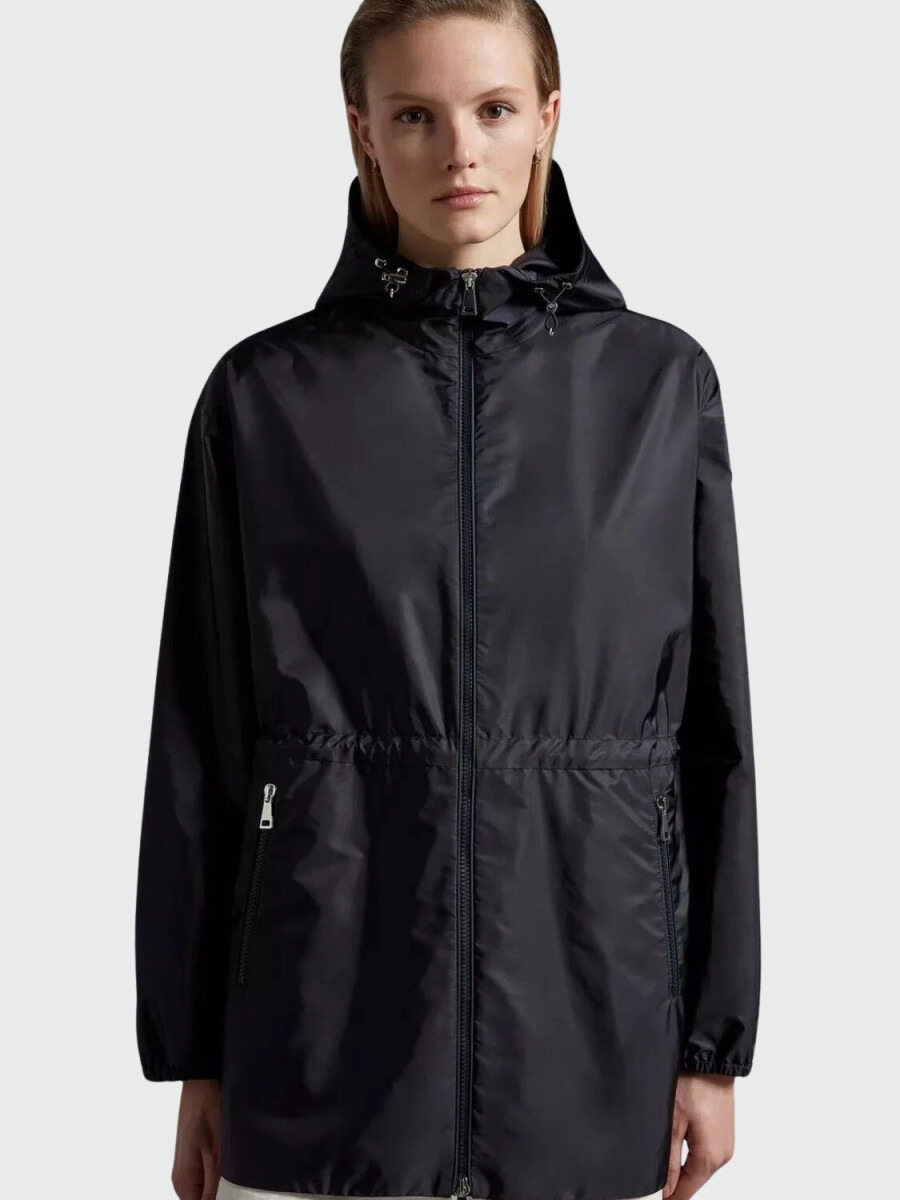 Moncler -Campera de nylon impermeable con capucha, Wete - Azul 