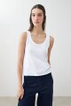 Musculosa escote a la base blanco