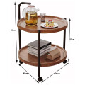 Mesa Auxiliar Giratoria Redonda De Madera Mesa Auxiliar Giratoria Redonda De Madera