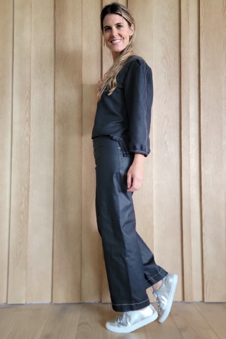 Pantalón Noruega Strech Engomado Negro