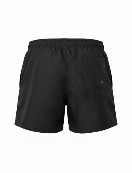 Short de baño liso negro