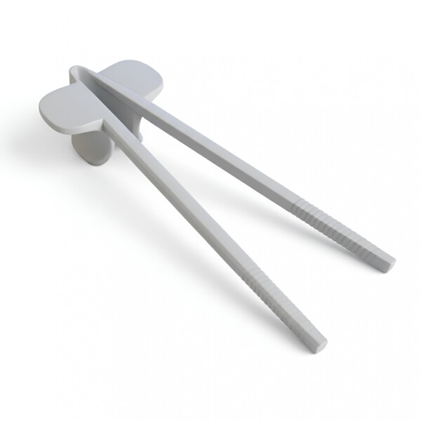 Palillos Para Comer Sin Ensuciar las Manos Dedos Plástico Color Blanco