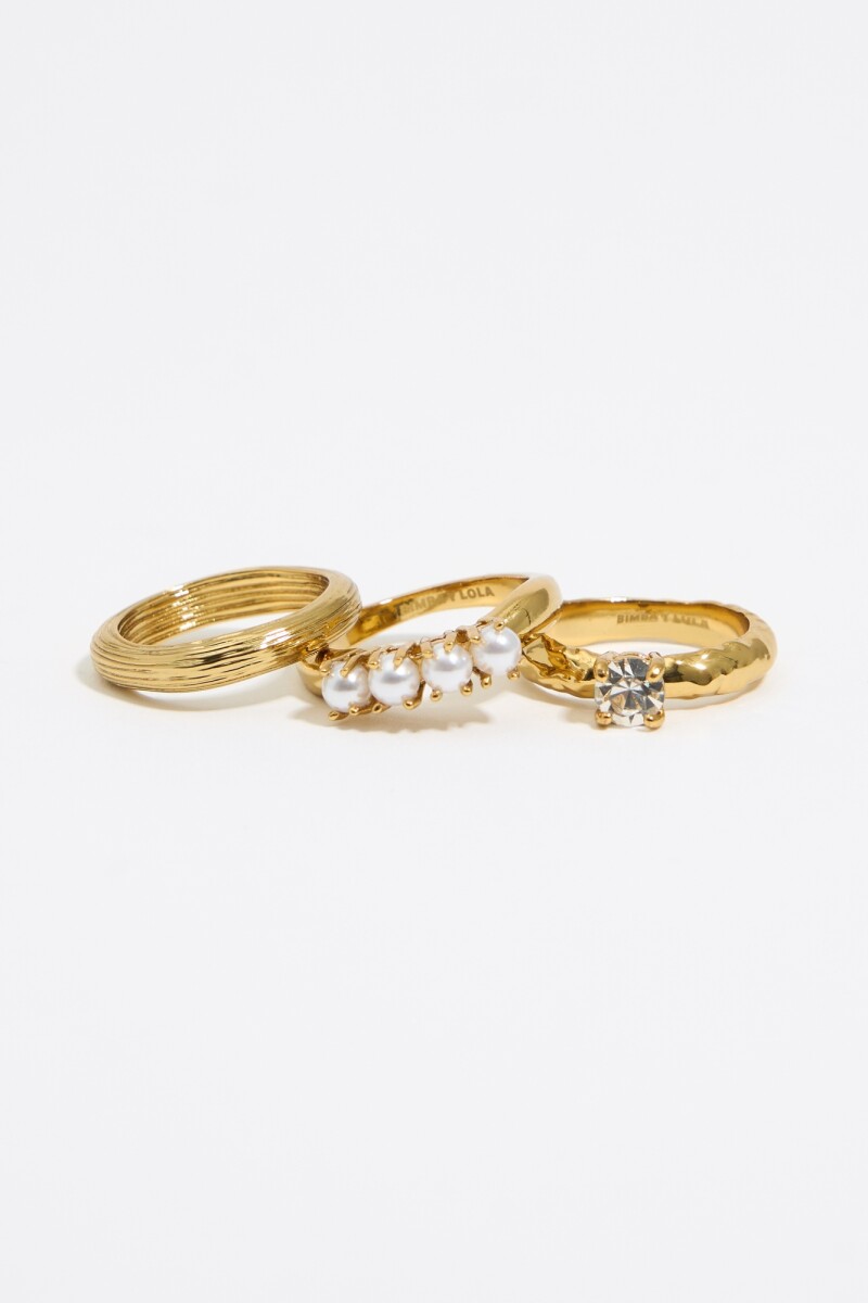 SET DE 3 ANILLOS PERLAS Y CRIS 