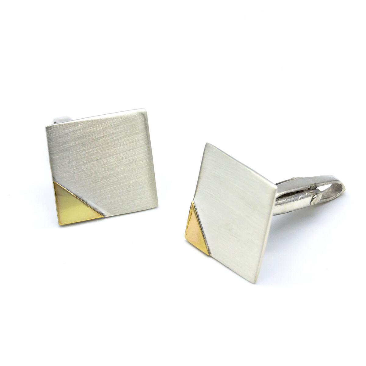 Gemelos de plata 925 y double en oro 18 ktes. 