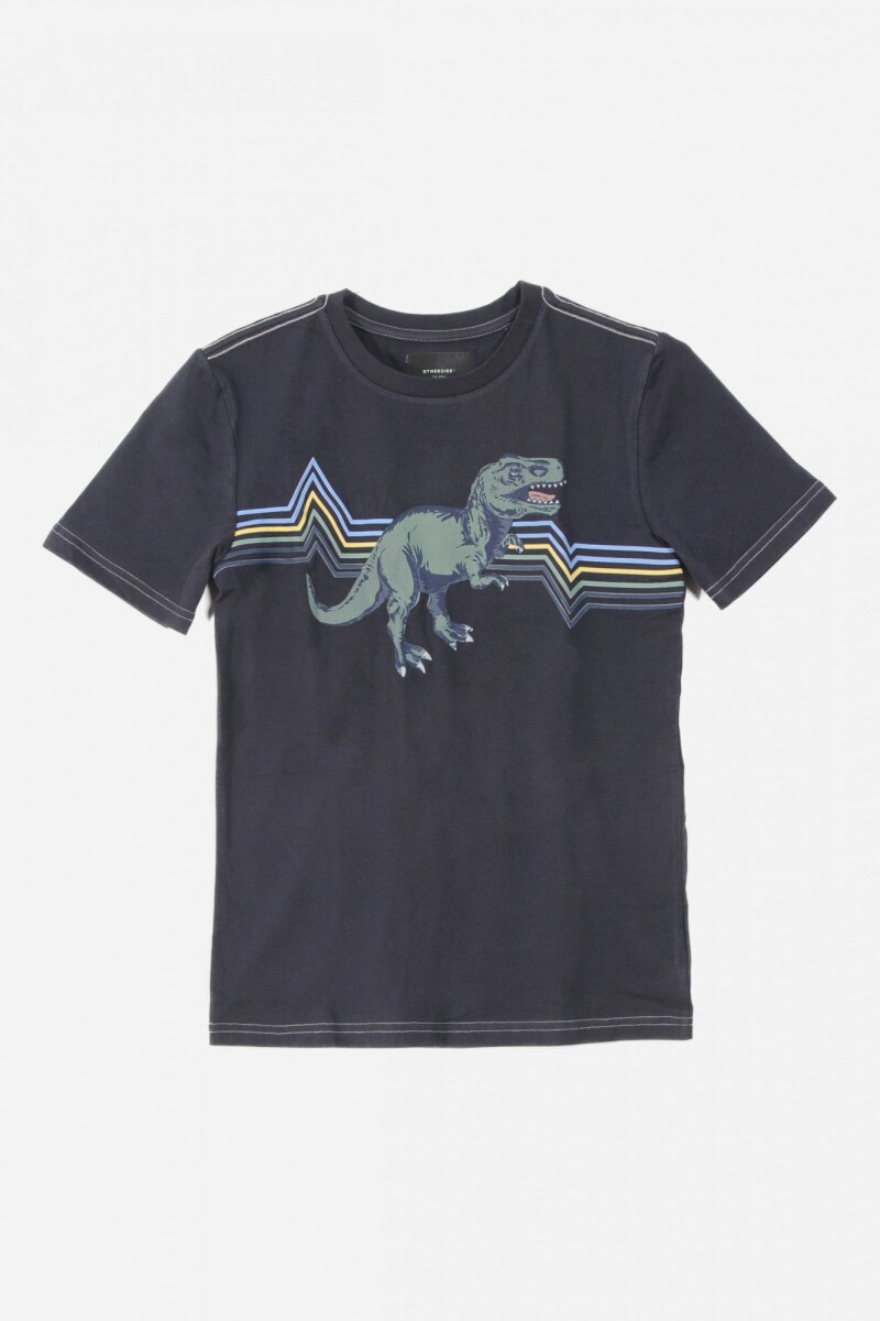 Remera T-REX AZUL MARINO