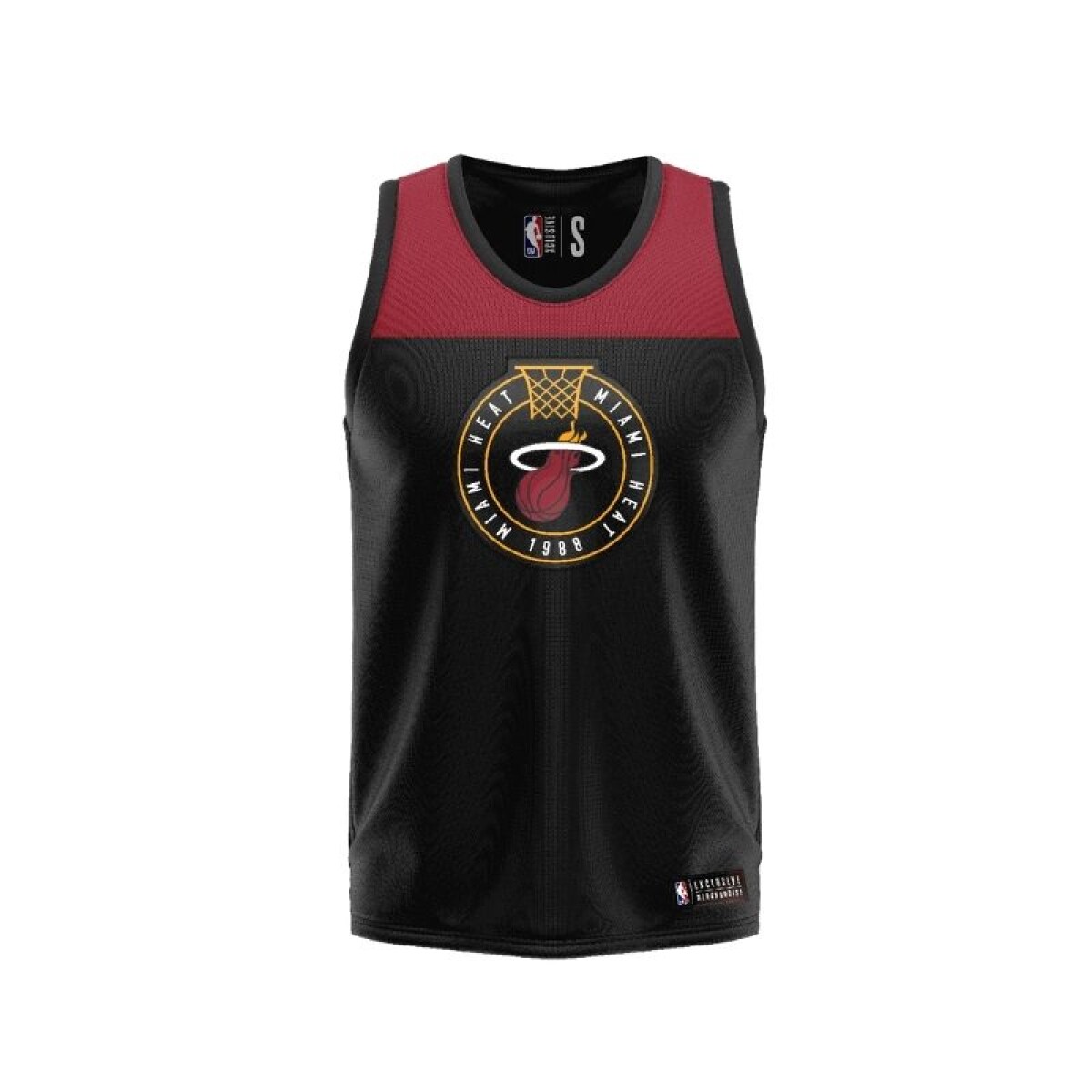 Musculosa NBA Entrenamiento Retro Miami Heat Black - S/C 