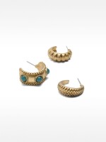 Set De Aros Abiertos dorado