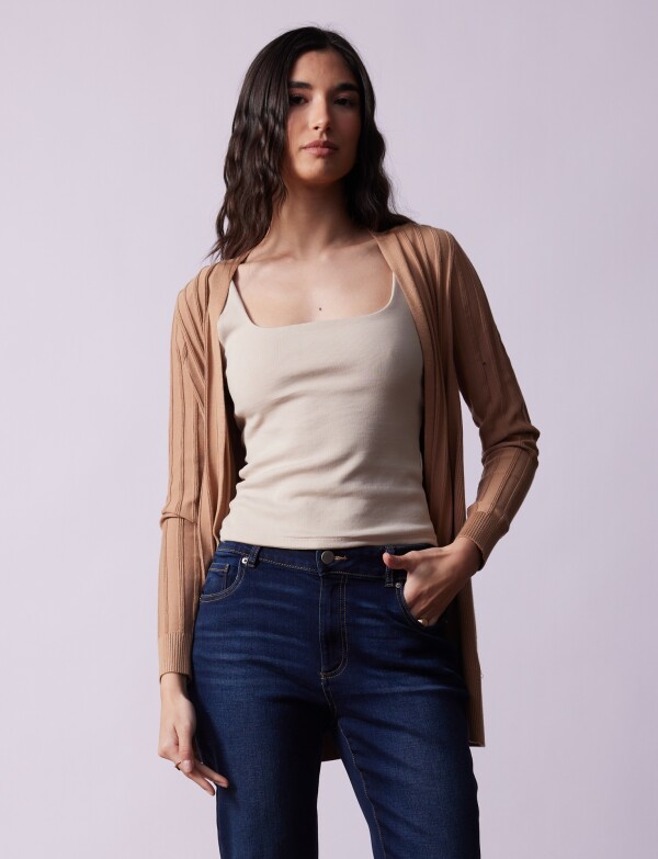 Cardigan Rib TOSTADO
