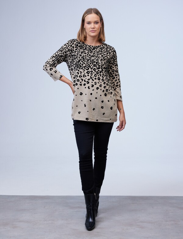 Buzo Animal Print BEIGE/MULTI