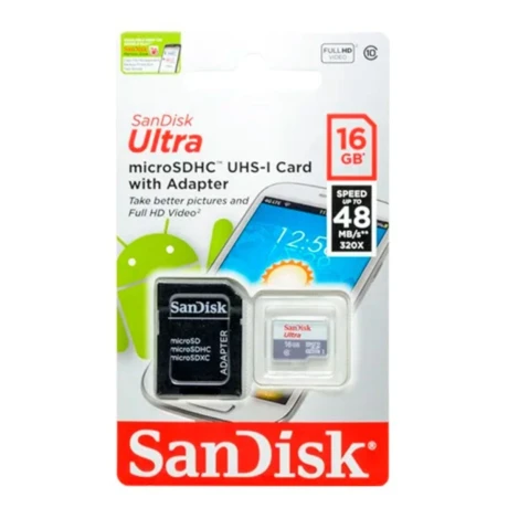 Tarjeta Sandisk Micro SD 16GB clase 10 V01