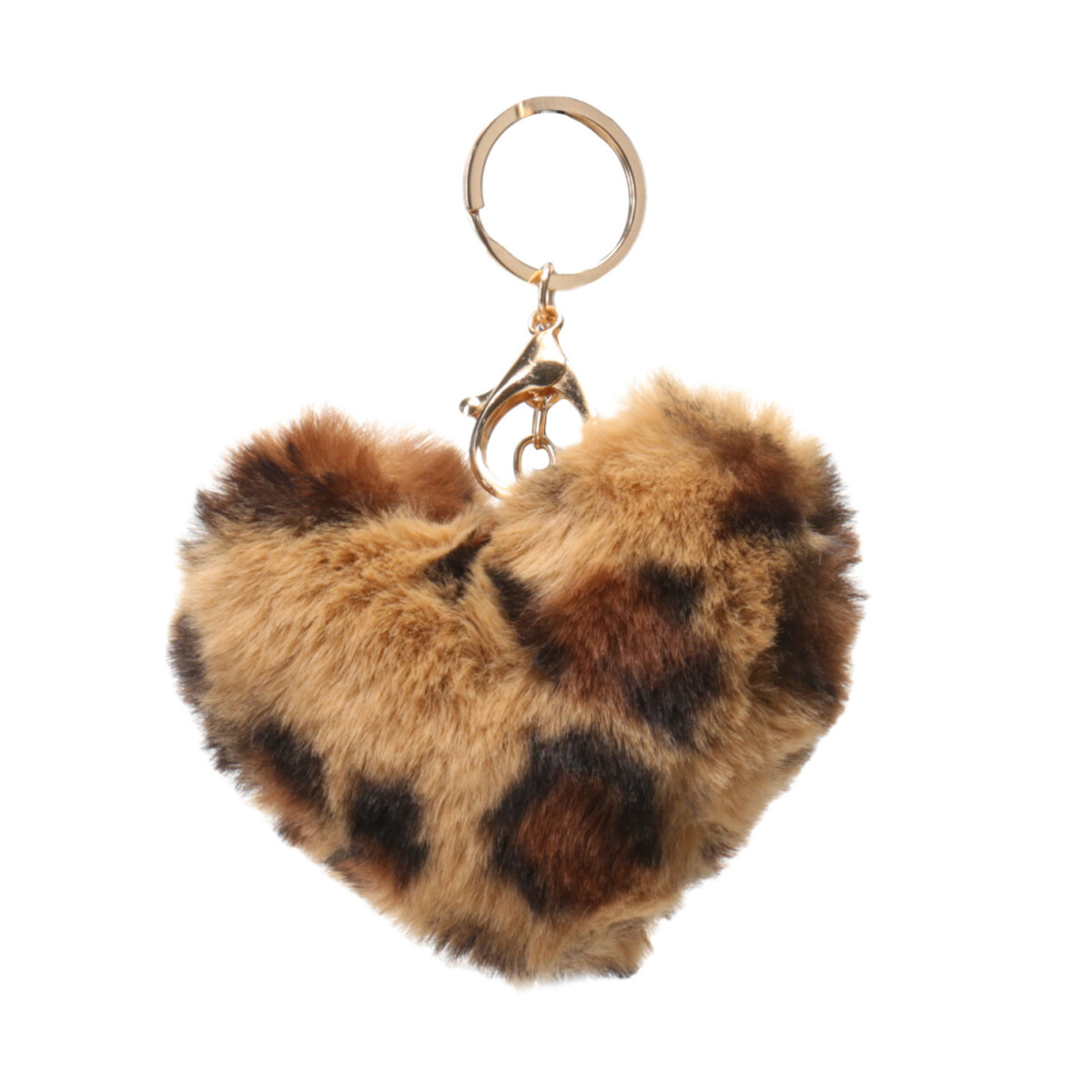 Llavero Miss Carol Con Forma Corazon - Animal Print 