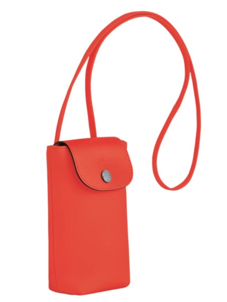 Longchamp -Funda de teléfono con cordón, Le pliage Xtra Naranja