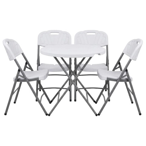 JGO DE MESA RED C/SILLA BLANCA P/JARDIN 5PZAS Unica