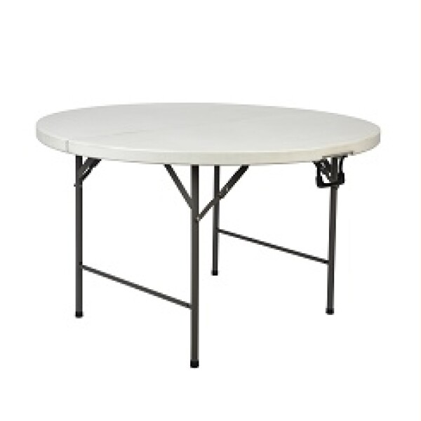 MESA REDONDA PLEGABLE BLANCA 122CM BLANCO