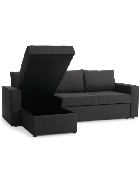 Sofá cama MARSLEV chaise longue gris osc Sofá cama MARSLEV chaise longue gris osc