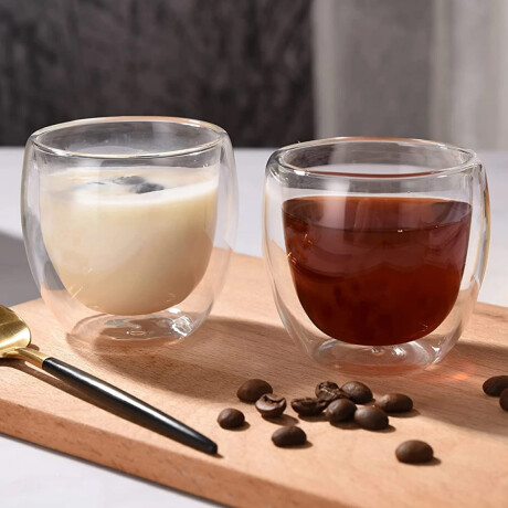 Set x6 Pocillo Doble Vidrio de 150 Ml Sc