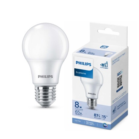 LÁMPARA LEDBULB PHILIPS METAL E27 6W FRÍA