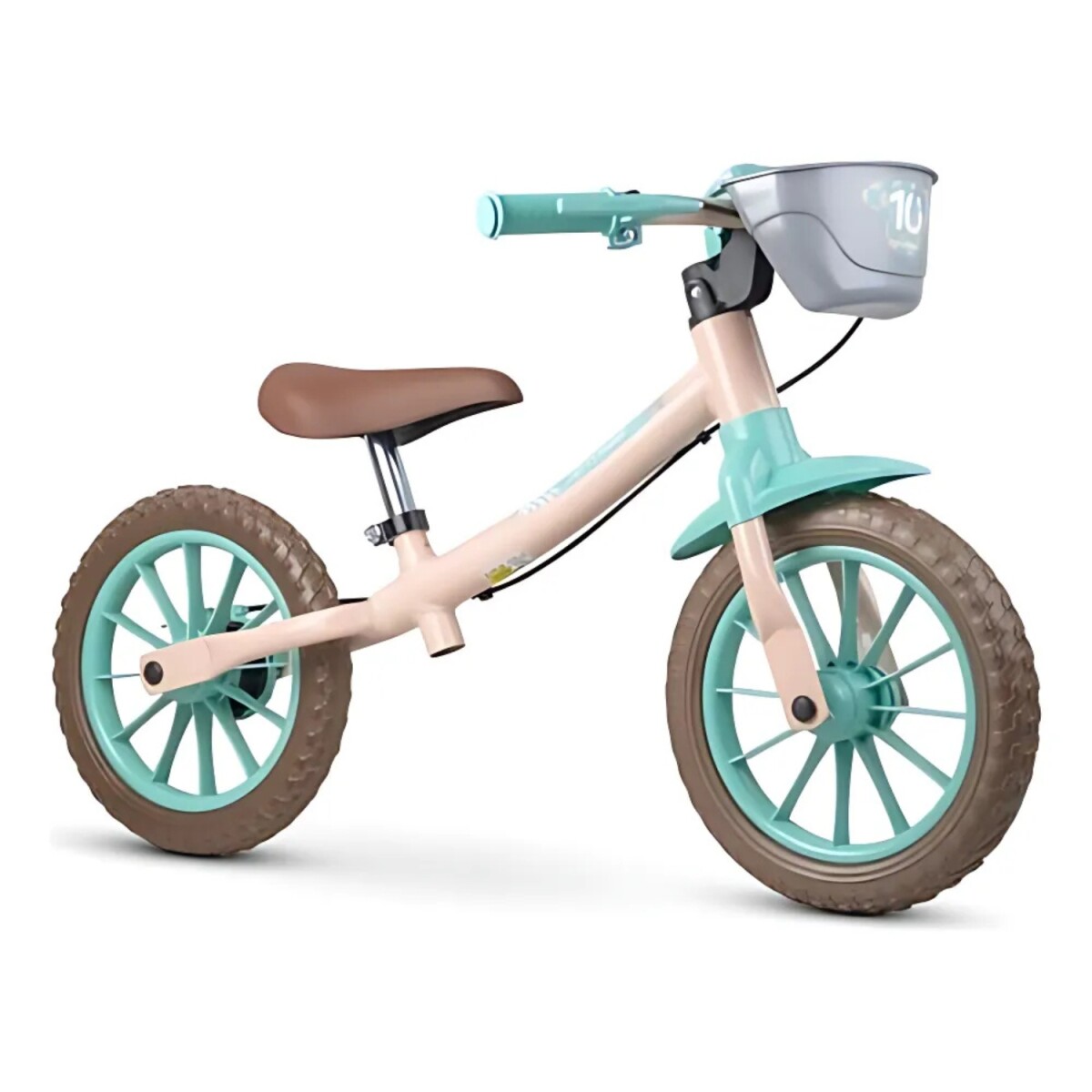 Bicicleta Infantil Baccio Balance Rodado 12 Diseño Niña - Rosa/Turquesa 
