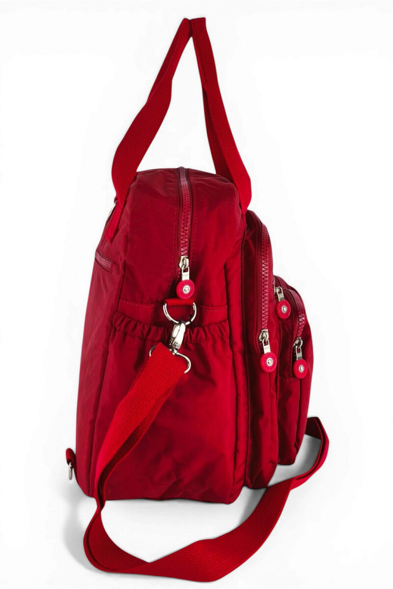 Bolso mochila y morral Rojo