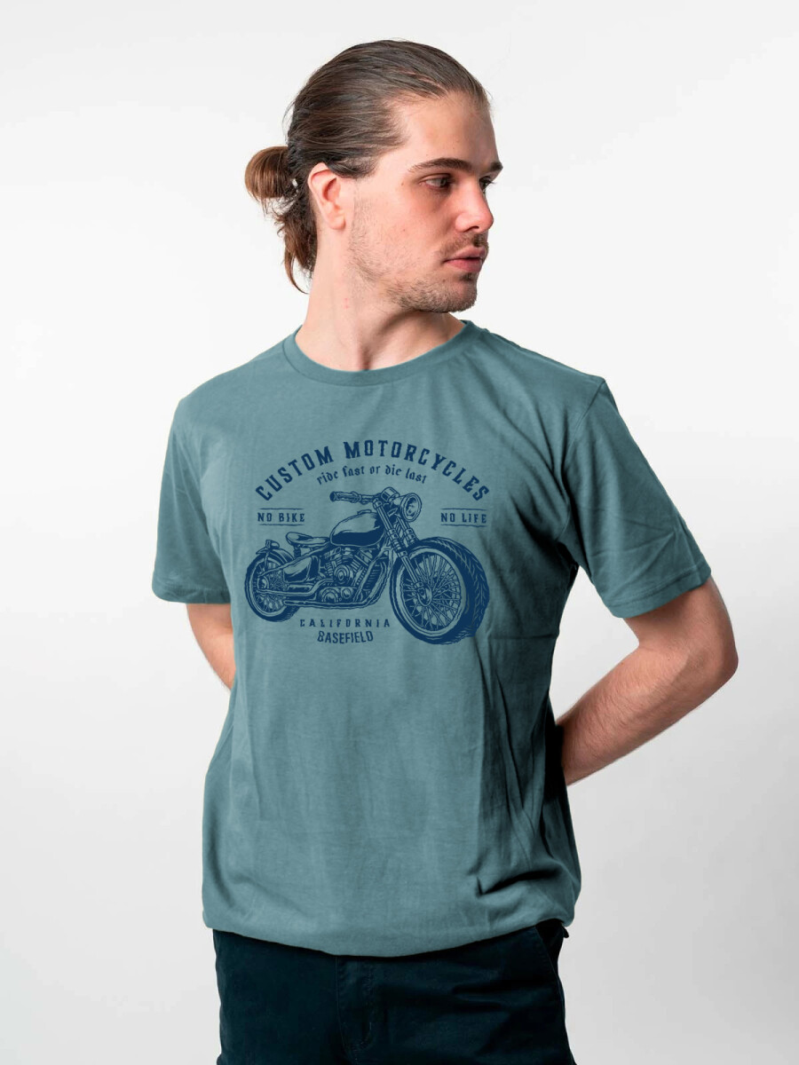 T-Shirt Print Motor - Green 