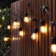 Guirnalda Guia De Luces Patio Jardín Luz Calidad Led Negro