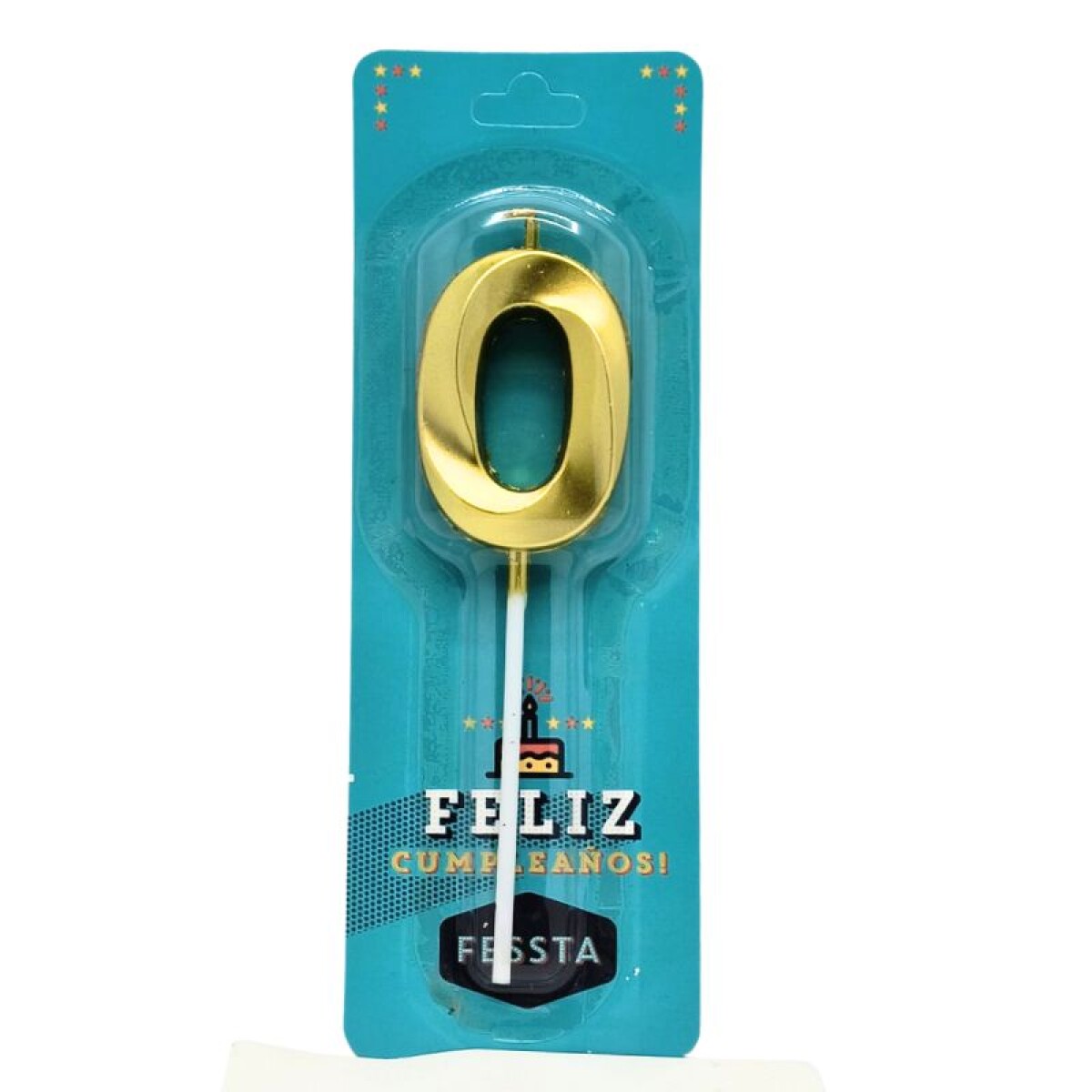 Vela Fessta Número 3D Chica Dorada - CERO 