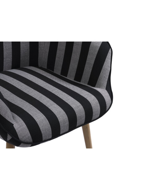 Sillón SIMESTED 1 cuerpo rayas tela negro/beige Sillón SIMESTED 1 cuerpo rayas tela negro/beige