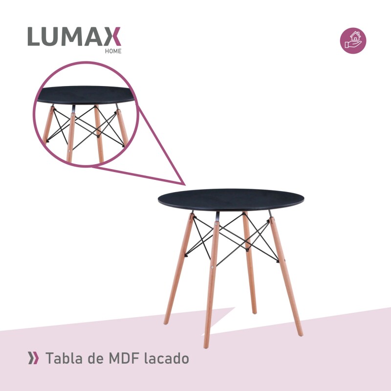 Mesa Eames circular en madera 80cm Mesa Eames circular en madera 80cm