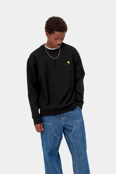 American Script Sweat Black Negro