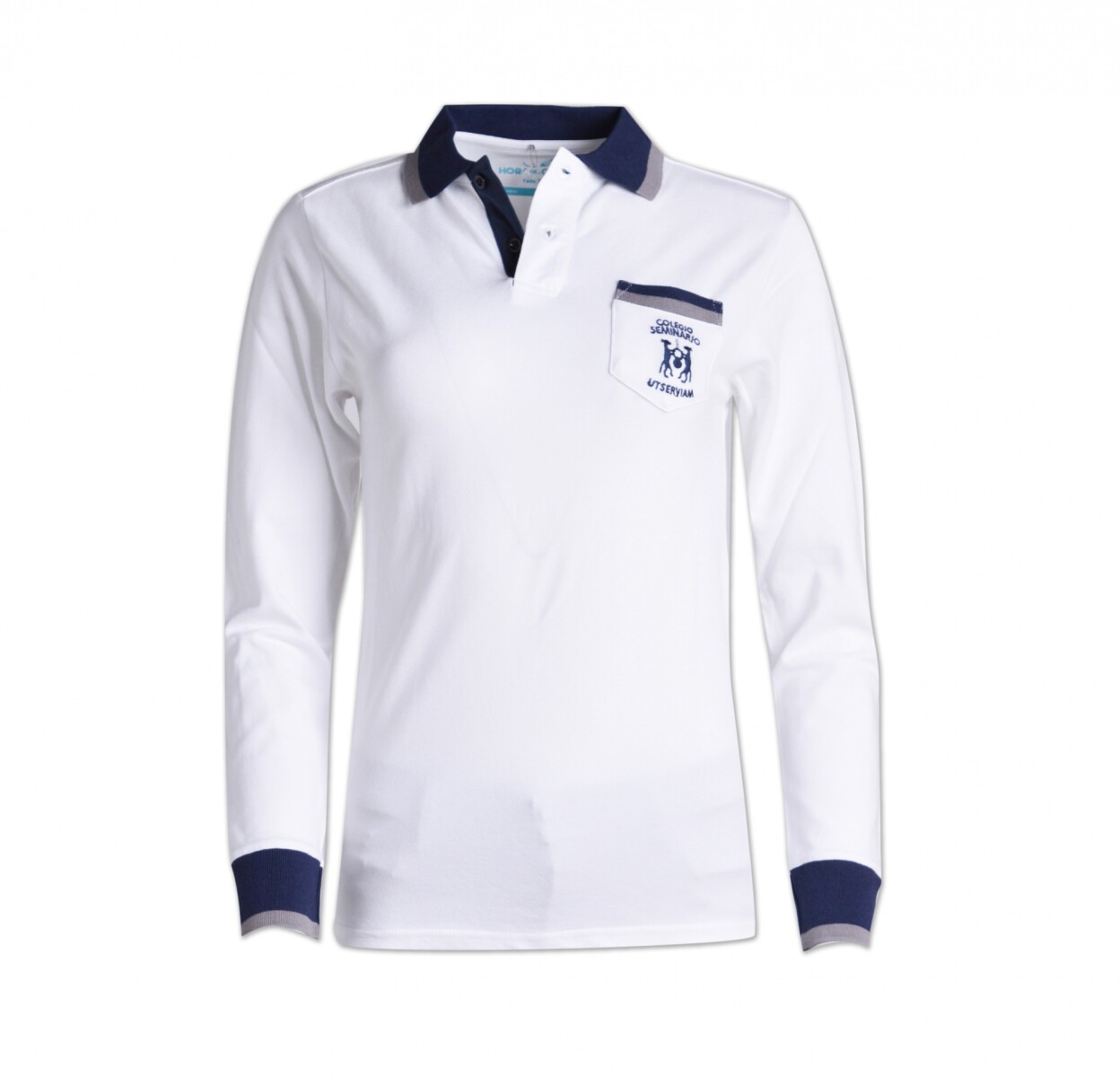 Remera Polo manga larga Colegio Seminario - Blanco 