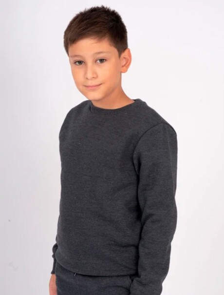 BUZO BÁSICO UNISSEX INFANTIL GRIS OSCURO