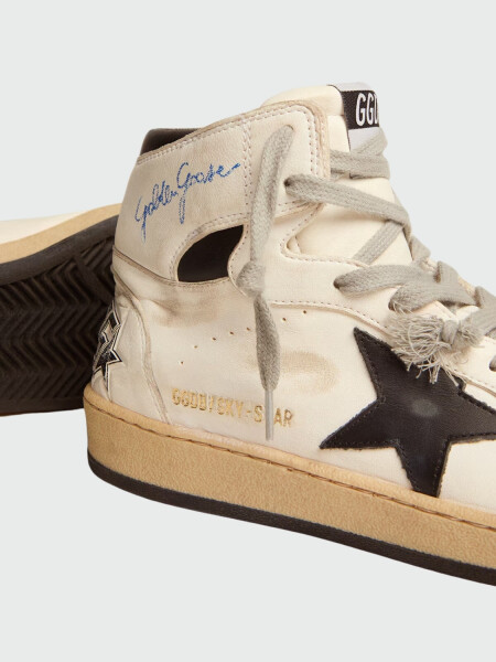 Golden Goose-Botines de cuero Sky Star Blanco