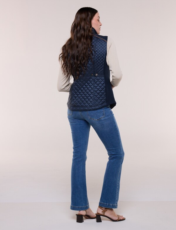 Chaleco Abrigo Ribete AZUL