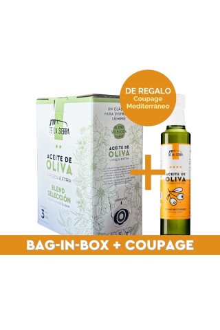 Aceite de Oliva Bag-In-Box 3 lts. + Coupage Mediterráneo 250 ml. Aceite de Oliva Bag-In-Box 3 lts. + Coupage Mediterráneo 250 ml.