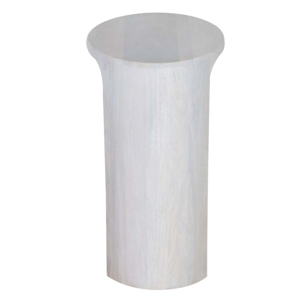 MESA AUXILIAR MADERA BLANCO OVAL