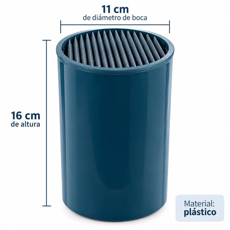 Porta Cuchillo Organizador de Plastico Azul